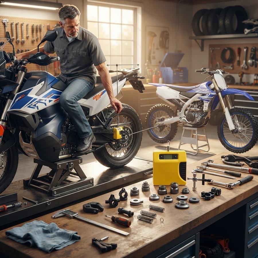 Slacker MTB Starter Suspension Tuning Kit at a trailhead